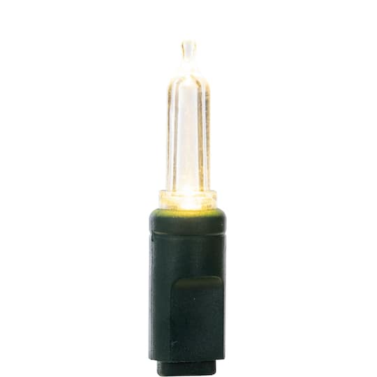 Vickerman 50ct. LED Warm White Christmas Single Mold Light Strand on Green Wire